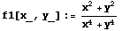 f1[x_, y_] := (x^2 + y^2)/(x^4 + y^4)